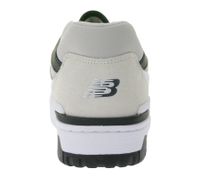 Baskets New Balance 550 en cuir véritable pour homme avec logo N, chaussures basses, BB550ESI, blanc/noir