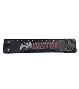 LED-Zeppelin Armband Rockband mit Logo Fan-Artikel Arm-Schmuck Schwarz