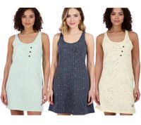 ALIFE AND KICKIN CamyAK B Damen Mini-Kleid Baumwoll-Kleid mit Punkten Sommer-Kleid in Aqua-Blau, Butter-Beige oder Marine-Navy