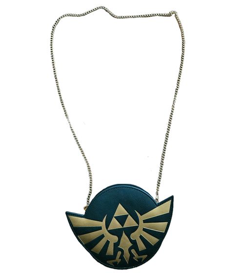 The Legend of Zelda Handbag with Hylian Crest Fan Accessory Green/Gold