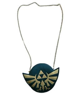 Sac à main The Legend of Zelda avec blason Hylian, accessoire de fan, vert/doré Sac à main The Legend of Zelda avec blason Hylian, accessoire de fan, vert/doré