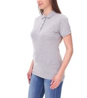 3er Sparpack SANTINO Mathias Damen Polo-Shirt aus Bio-Baumwolle Polo-Hemd mit 4er Knopfleiste Kurzarm-Shirt meliert 180 gr/m2 Grau 3er Sparpack SANTINO Mathias Damen Polo-Shirt aus Bio-Baumwolle Polo-Hemd mit 4er Knopfleiste Kurzarm-Shirt meliert 180 gr/m2 Grau