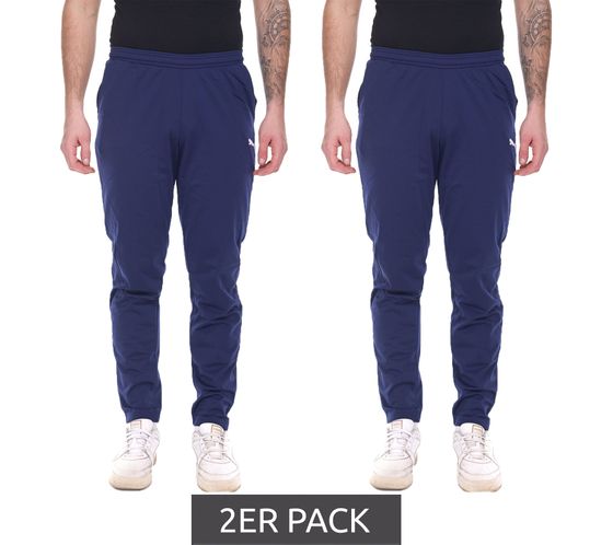 Lot de 2 pantalons d'entraînement PUMA LIGA Core pour homme, jogging, football, 655770 06 Bleu