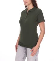 Polo ELEVATE Helios para mujer, punto de piqué de algodón, 180 g/m², 3810770, verde militar, verde oscuro, paquete de 5 Polo ELEVATE Helios para mujer, punto de piqué de algodón, 180 g/m², 3810770, verde militar, verde oscuro, paquete de 5