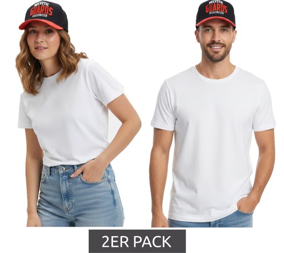 Lot de 2 casquettes camionneur Helvetic Guards de la Ligue européenne de football, noir de jais/tomate