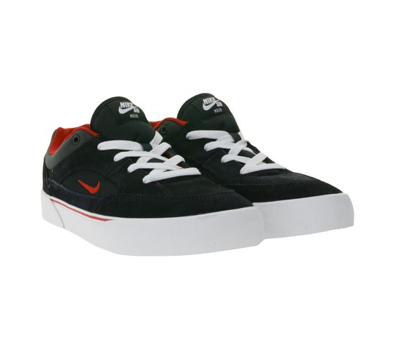 Baskets NIKE SB Malor pour homme avec semelle extérieure à chevrons, chaussures de skate, cuir véritable, FV6064 003 Noir