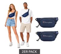 2-Pack Champion Center Fanny Pack for Women and Men, Waist Pack, Belt Bag, 1L, CV2-1440-410, Dark Blue