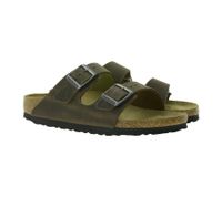 Zapatillas de casa BIRKENSTOCK Arizona de piel nobuk para hombre y mujer, fabricadas en Alemania, ancho estrecho 352203 o 1027039, en marrón o caqui.