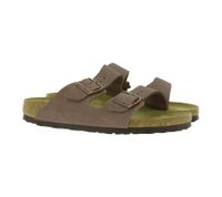 Zapatillas de casa BIRKENSTOCK Arizona de piel nobuk para hombre y mujer, fabricadas en Alemania, ancho estrecho 352203 o 1027039, en marrón o caqui.