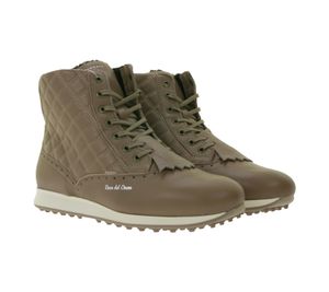 DUCA DEL COSMA Prado Women's Genuine Leather Ankle Boots, Waterproof Golf Shoes with ARNEFLEX Insole, 122502-114 Taupe-Brown