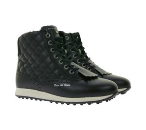 DUCA DEL COSMA Prado Women's Genuine Leather Ankle Boots Waterproof Golf Shoes with ARNEFLEX Insole 215428-09 Black