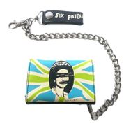 Cartera de los Sex Pistols con el logo de la banda punk rock, negra/azul Cartera de los Sex Pistols con el logo de la banda punk rock, negra/azul
