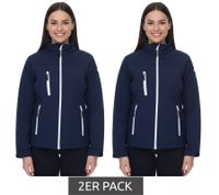 2er Sparpack SANTINO Damen wasserabweisende Softshell-Jacke Outdoor-Jacke Alltags-Jacke 1018311 Blau 2er Sparpack SANTINO Damen wasserabweisende Softshell-Jacke Outdoor-Jacke Alltags-Jacke 1018311 Blau