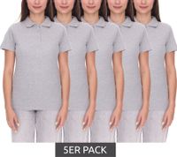 Polo ELEVATE Helios para mujer, paquete de 5, punto piqué de algodón, 180 g/m², 3810794 gris Polo ELEVATE Helios para mujer, paquete de 5, punto piqué de algodón, 180 g/m², 3810794 gris