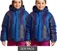 Chaqueta de invierno Scout SNOWY para niños, chaqueta funcional con capucha para niños y niñas, 6190 3006 Azul/Multicolor, paquete de 2 Chaqueta de invierno Scout SNOWY para niños, chaqueta funcional con capucha para niños y niñas, 6190 3006 Azul/Multicolor, paquete de 2