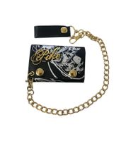 Cartera Pike Apparel con accesorios punk y letras del logo, negra/plateada Cartera Pike Apparel con accesorios punk y letras del logo, negra/plateada
