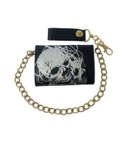 Cartera Pike Apparel con accesorios punk y letras del logo, negra/plateada Cartera Pike Apparel con accesorios punk y letras del logo, negra/plateada