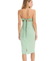 Off-the-shoulder women's mini dress, slim-fitting bandeau dress with cutouts, 941431 Green Off-the-shoulder women's mini dress, slim-fitting bandeau dress with cutouts, 941431 Green
