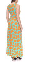 2-pack Aniston CASUAL women's jersey dress with colorful print, maxi dress, turquoise/orange 2-pack Aniston CASUAL women's jersey dress with colorful print, maxi dress, turquoise/orange
