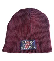 Confezione da 3 cappellini Rolling Stones: caldo berretto primaverile, comodo berretto lavorato a maglia, articolo per tifosi KC100589RST, rosso vino/blu Confezione da 3 cappellini Rolling Stones: caldo berretto primaverile, comodo berretto lavorato a maglia, articolo per tifosi KC100589RST, rosso vino/blu