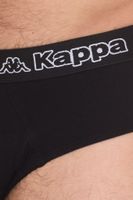 Lot de 3 slips Kappa pour homme avec sous-vêtement en coton stretch avec ceinture logo 711167 noir, bleu ou gris Lot de 3 slips Kappa pour homme avec sous-vêtement en coton stretch avec ceinture logo 711167 noir, bleu ou gris