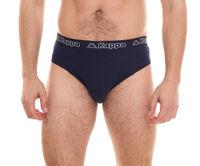 Lot de 3 slips Kappa pour homme avec sous-vêtement en coton stretch avec ceinture logo 711167 noir, bleu ou gris Lot de 3 slips Kappa pour homme avec sous-vêtement en coton stretch avec ceinture logo 711167 noir, bleu ou gris