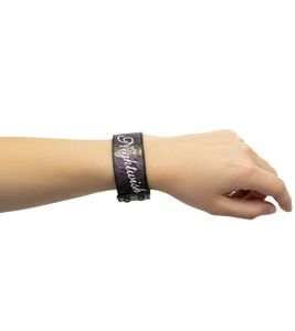 Nightwish Bracelet Symphonic Metal Band with Logo Leather Bracelet Purple
