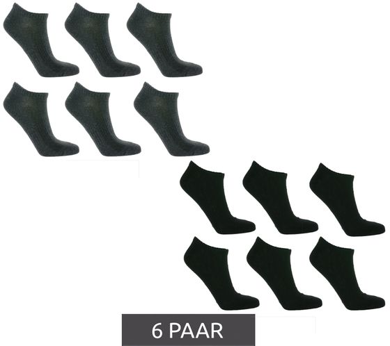 6 Paar TASTIQ Damen Sneaker-Socken schlichte Baumwoll-Socken in Geschenkbox Kinder Sport-Socken Grau oder Schwarz
