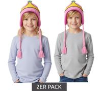 Pack de 2 gorros de lana con trenzas para niños de HORA DE AVENTURAS Princesa Bonnibel Chicle KC0SXBADV Rosa Pack de 2 gorros de lana con trenzas para niños de HORA DE AVENTURAS Princesa Bonnibel Chicle KC0SXBADV Rosa