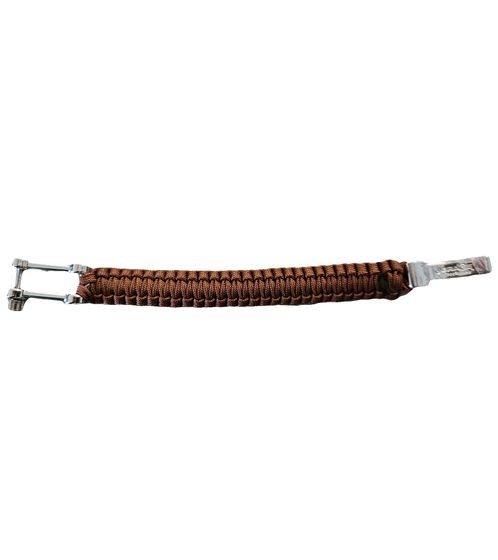 I-BRACE Paracord Bracelet - Survival cord bracelet braided from durable 550 parachute cord IB-1032, Brown