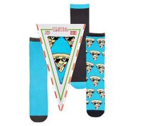 6 paires de chaussettes TASTIQ en coton imprimé pizza, longues, dans un élégant coffret cadeau pizza, Fresh Socks Tas/1/CSX3/PIZ, bleu/noir/jaune 6 paires de chaussettes TASTIQ en coton imprimé pizza, longues, dans un élégant coffret cadeau pizza, Fresh Socks Tas/1/CSX3/PIZ, bleu/noir/jaune