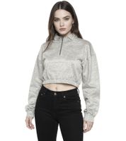 ZEGY Women's Crop Sweater Half Zip Long Sleeve Cotton Cropped Sweater 1073 in White, Black, or Silver ZEGY Women's Crop Sweater Half Zip Long Sleeve Cotton Cropped Sweater 1073 in White, Black, or Silver