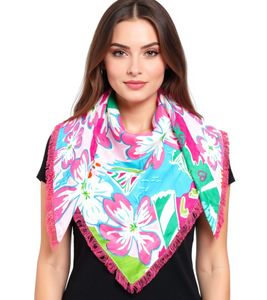 Bufanda triangular ZWILLINGSHERZ Lovely Flower con estampado floral colorido, 30012-21 rosa/multicolor Bufanda triangular ZWILLINGSHERZ Lovely Flower con estampado floral colorido, 30012-21 rosa/multicolor