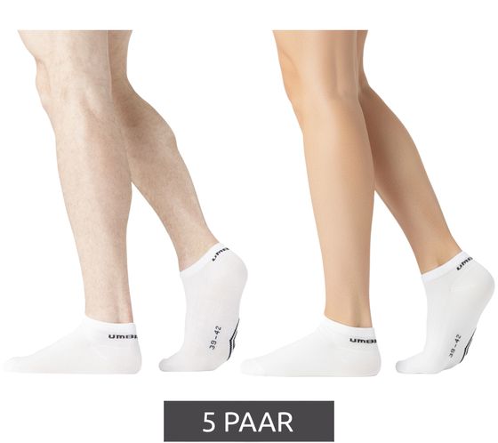 5 Paar umbro Sport Socks Sneaker-Socken für Damen und Herren Strümpfe Oeko-Tex Standard 100 UMG/1/TC5/FX6 Weiß
