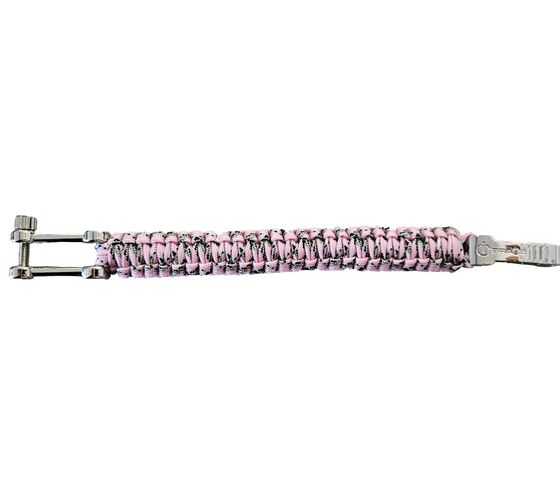 I-BRACE Paracord Bracelet, Survival Rope Braided Bracelet Made of Tear-Resistant Parachute Rosa I-BRACE Paracord Bracelet, Survival Rope Braided Bracelet Made of Tear-Resistant Parachute Rosa