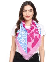 Foulard triangulaire ZWILLINGSHERZ Smile and Shine à motif floral et franges, Foulard tendance 3014D-3010-84 Rose/Bleu/Blanc Foulard triangulaire ZWILLINGSHERZ Smile and Shine à motif floral et franges, Foulard tendance 3014D-3010-84 Rose/Bleu/Blanc