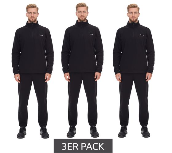 LOTTO Men's Fleece Zip-Up Training Sweater MPFX1000NET Black