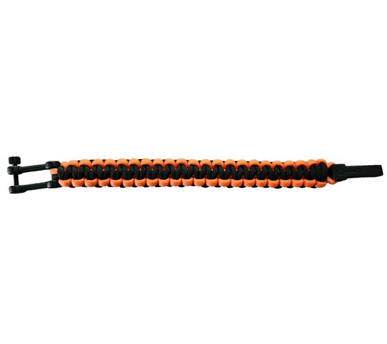 I-BRACE Paracord Bracelet, Survival Rope Braided from Tear-Resistant Parachute Cord, Black/Orange I-BRACE Paracord Bracelet, Survival Rope Braided from Tear-Resistant Parachute Cord, Black/Orange