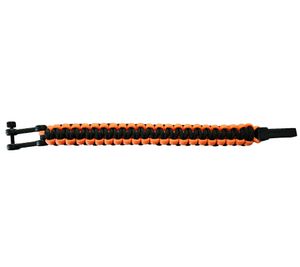 I-BRACE Paracord Bracelet, Survival Rope Braided from Tear-Resistant Parachute Cord, Black/Orange I-BRACE Paracord Bracelet, Survival Rope Braided from Tear-Resistant Parachute Cord, Black/Orange