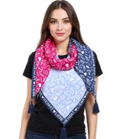 ZWILLINGSHERZ Homeland Love Square Scarf with Maritime Symbols Fashion Scarf 3016Q-0209-9 Blue/Pink/White ZWILLINGSHERZ Homeland Love Square Scarf with Maritime Symbols Fashion Scarf 3016Q-0209-9 Blue/Pink/White