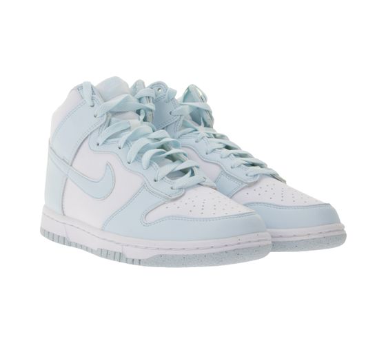 NIKE Dunk High Women's Sneakers, Breathable Everyday Shoes, FV5960 100 White/Blue
