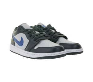Zapatillas NIKE Air Jordan 1 Low para mujer con sistema de amortiguación Air Encapsulado, piel auténtica, DC0774 040, azul oscuro/gris Zapatillas NIKE Air Jordan 1 Low para mujer con sistema de amortiguación Air Encapsulado, piel auténtica, DC0774 040, azul oscuro/gris