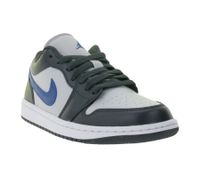 Sneaker Nike Air Jordan 1 Low da donna con sistema di ammortizzazione Air incapsulato, in vera pelle, DC0774 040 Blu scuro/Grigio Sneaker Nike Air Jordan 1 Low da donna con sistema di ammortizzazione Air incapsulato, in vera pelle, DC0774 040 Blu scuro/Grigio