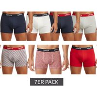 Lot de 7 boxers homme LEVI'S en coton avec ceinture colorée, dans un coffret cadeau. 701225625 004 Bleu marine/Rouge/Blanc/Gris Lot de 7 boxers homme LEVI'S en coton avec ceinture colorée, dans un coffret cadeau. 701225625 004 Bleu marine/Rouge/Blanc/Gris