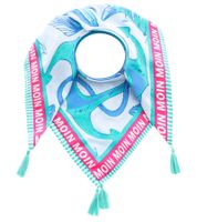 ZWILLINGSHERZ Ocean Vierecks-Tuch mit Ankern und Moin Moin Schriftzug Mode-Tuch 3016Q-0208-69 Blau/Pink/Mint ZWILLINGSHERZ Ocean Vierecks-Tuch mit Ankern und Moin Moin Schriftzug Mode-Tuch 3016Q-0208-69 Blau/Pink/Mint