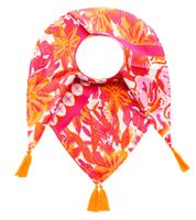 ZWILLINGSHERZ Hawaii Blume Vierecks-Tuch mit Blumen und Ornamenten Mode-Tuch 3016Q-2907-90 Orange/Pink ZWILLINGSHERZ Hawaii Blume Vierecks-Tuch mit Blumen und Ornamenten Mode-Tuch 3016Q-2907-90 Orange/Pink