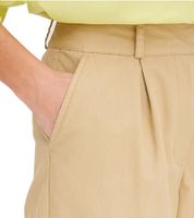 Pack de 2 pantalones cargo para mujer, prácticos pantalones de verano de algodón, pernera ancha y cintura alta, 972109 Beige