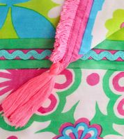 ZWILLINGSHERZ Summer Vibes Square Scarf with Flowers and Ornaments Fashion Scarf 3016Q-0609-73 Turquoise/Pink/Multicolored ZWILLINGSHERZ Summer Vibes Square Scarf with Flowers and Ornaments Fashion Scarf 3016Q-0609-73 Turquoise/Pink/Multicolored