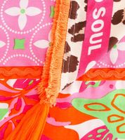 ZWILLINGSHERZ Wild Summer Dschungel Vierecks-Tuch mit Animal-Print und WILD SOUL Schriftzug Mode-Tuch 3016Q-0609-21 Pink/Orange/Bunt ZWILLINGSHERZ Wild Summer Dschungel Vierecks-Tuch mit Animal-Print und WILD SOUL Schriftzug Mode-Tuch 3016Q-0609-21 Pink/Orange/Bunt