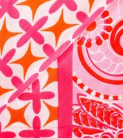 ZWILLINGSHERZ Happy Paisley Square Scarf with Flowers and Ornaments in a Retro Design, Fashion Scarf 3016Q-0208-22 Orange/Pink ZWILLINGSHERZ Happy Paisley Square Scarf with Flowers and Ornaments in a Retro Design, Fashion Scarf 3016Q-0208-22 Orange/Pink